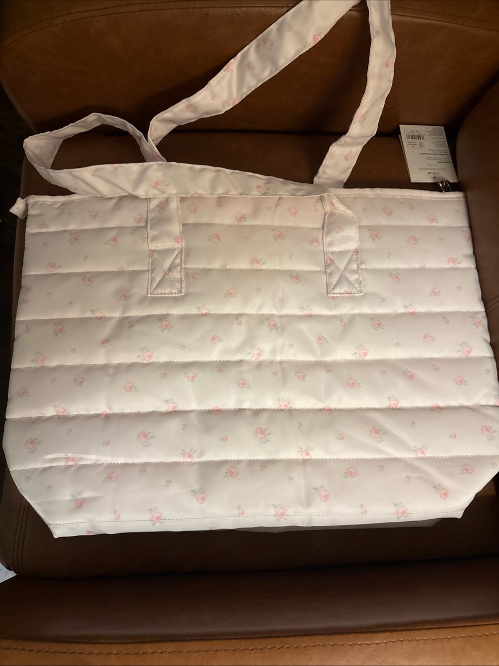 Women’s Quilted Padded Tote Bag - Pink Floral from love shack fancy